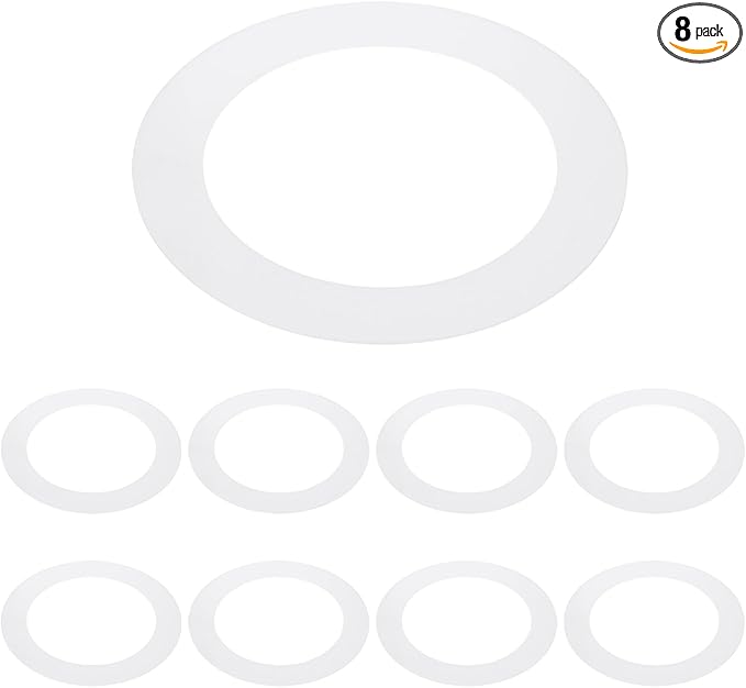 PATIKIL 4.5" ID 6.3" OD Plastic Trim Ring, Translucent Matte White by PATIKIL
