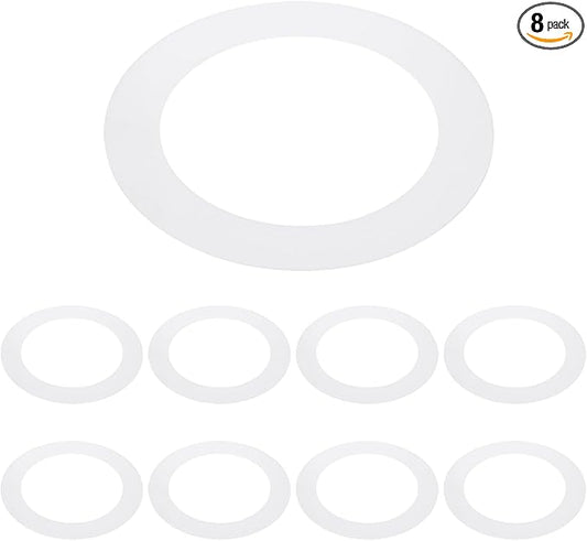 PATIKIL 4.5" ID 6.3" OD Plastic Trim Ring, Translucent Matte White by PATIKIL