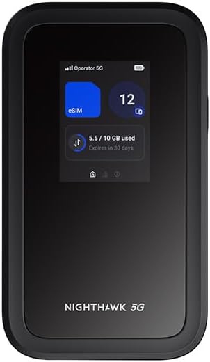 NETGEAR Nighthawk 5G Mobile Hotspot M7 | eSIM or SIM | Portable WiFi 7 Router by NETGEAR