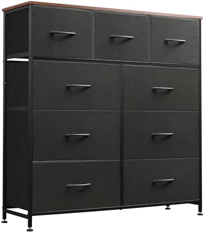 WLIVE Tall Dresser for Bedroom, 9 Drawer Dresser by WLIVE