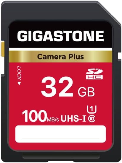 GIGASTONE 32GB SD Card, Camera Plus, UHS-I U1 Class 10 SDHC Memory Card Full HD by Gigastone
