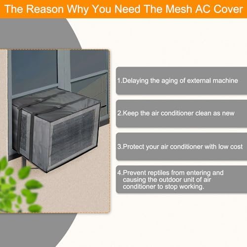 Demao AC Screen Cover for Outside Unit, 25.6" W × 21" D × 18" H Universal - Image 3