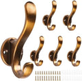 Heavy Duty Wall Hooks, Metal Mounting Hardware, Double Prong Design, Decorative by Ruiziiz