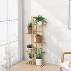 Laiensia Bamboo 5 Tier 6 Potted Plant Stand Rack Multiple Flower Pot Holder - Image 2