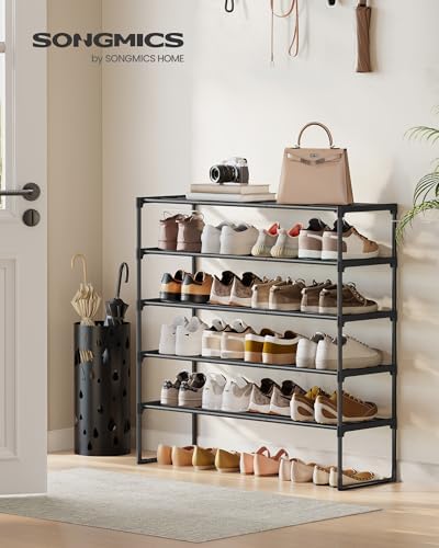 SONGMICS Shoe Rack, 5-Tier Shoe Organizer, Metal Storage Shelf - Image 2