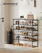 SONGMICS Shoe Rack, 5-Tier Shoe Organizer, Metal Storage Shelf - Image 2