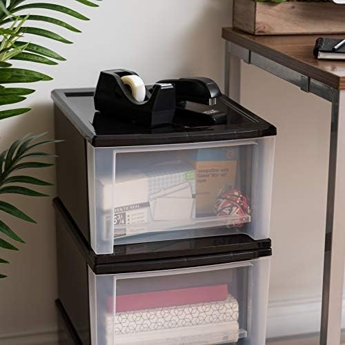 IRIS USA 4-Pack, 17 Qt. Medium Stacking Drawer Storage Organizer - Image 6