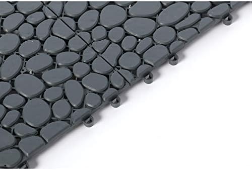 Interlocking Cobbled Stone Look Garden Pathway Tiles, Decorative Floor Grass - Image 5