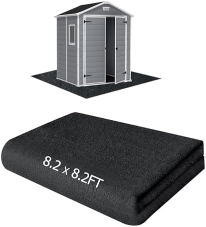 8.2x8.2FT Outdoor Storage Shed Floor Mat, Tent Carpet by RUNZEG
