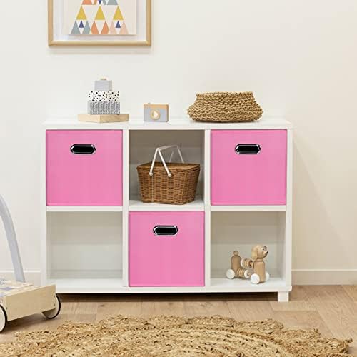 Black Foldable Storage Cubes Bins, Fabric Storage Box Cubes Organizer Baskets - Image 4