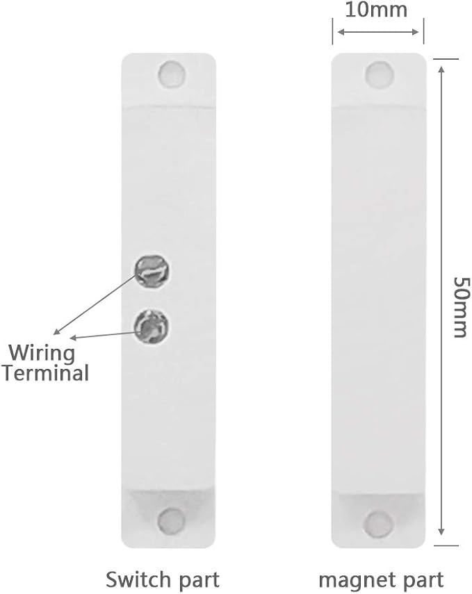 4 Sets NC Wired Door Alarm Magnetic Contact Sensor - Image 3