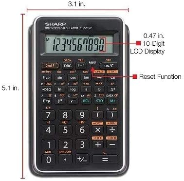 Sharp EL-501XBWH Scientific Calculator 5 Pack - Image 5