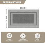 Artoid Mode Grey Absorbent Rectangle Non-Skid Doormat, Home Mats Non Slip - Image 3