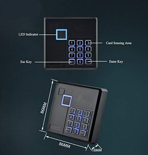 4 Doors RFID/Password Door Lock System Smart Access Control Keyless Entry - Image 8