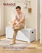 VASAGLE Storage Chest, 47.2 Inches Width Bench - Image 2