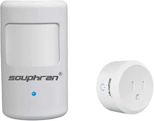 Upgraded Plug-in Motion Activated Light Control, Souphran Wireless Motion by SOUPHRAN