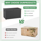 PatioZen 310 Gallon Deck Box Lockable Waterproof UV Resistant Black - Image 4