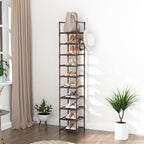 LANTEFUL Tall Shoe Rack 10-Tier Narrow Shoe Shelf Storage - Image 7