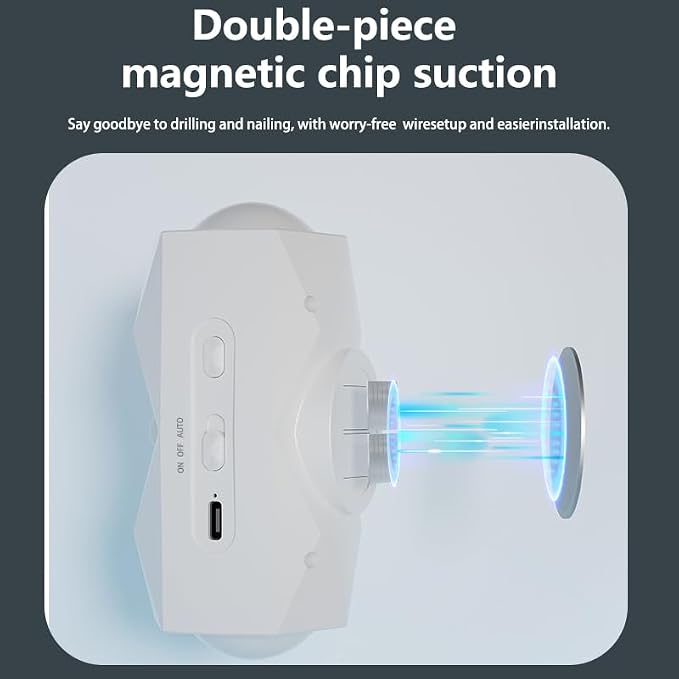 Rechargeable Motion Sensor Night Light, Magnetic RGB Color Changing LED Ambient - Image 4