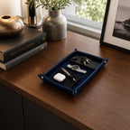 Leather Valet Tray for Men – Double Layer Genuine Leather Catchall EDC Tray for - Image 4