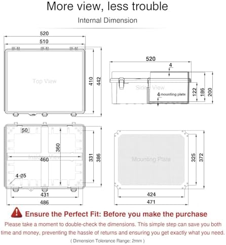 QILIPSU Waterproof Junction Box IP67 Outdoor Plastic Electrical Project - Image 6