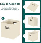 Foldable cube storage bins, Fabric Storage Box Cubes Organizer Baskets - Image 6