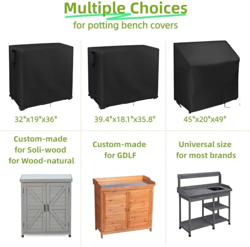 32 Inch Outdoor Potting Bench Cover - Image 5