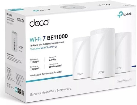 TP-Link Deco BE11000 Multi-GIG Whole Home MESH WI-FI 7 System 3-Pack by TP-Link