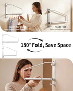 Rotatable Foldable Wall Mount Clothes Drying Rod - Image 3