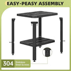 Adirondack Square Outdoor Side Table, 2-Tier Storage Weather Resistant HDPE - Image 5