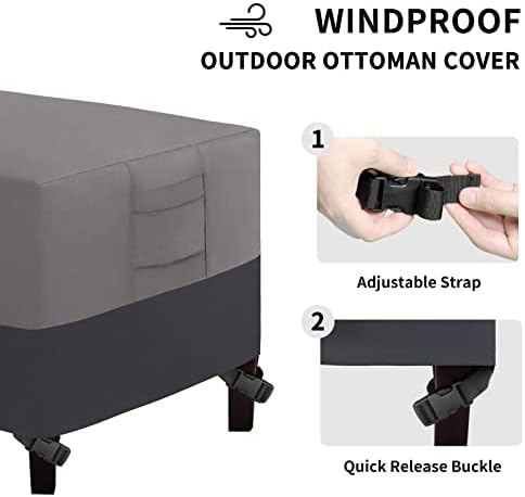 Easy-Going Heavy Duty Outdoor Ottoman Cover - Image 5