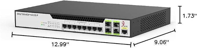 12-Port 2.5G L2 Managed POE Switch, 8xRJ45 Ports and 4x10G SFP+, 124W Power - Image 8