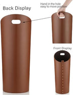 Brown Leather Umbrella Holder Indoor Umbrella Stand Rack - Image 7