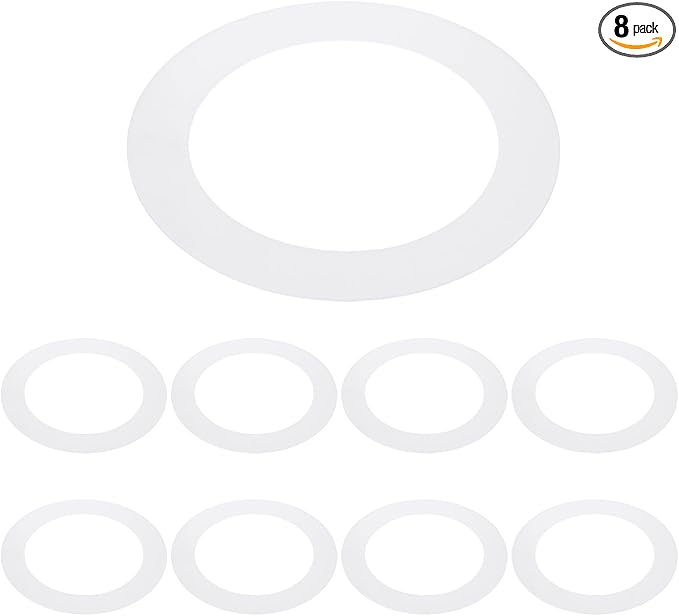 PATIKIL 5.9" ID 8.1" OD Plastic Trim Ring, Translucent Matte White by PATIKIL