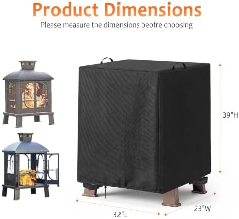 420D Fire Pit Cover Square 45 Inch fit - Image 2