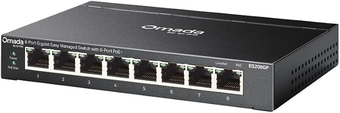 TP-Link Omada 8 Port Gigabit Easy Managed, PoE Switch, 65W Budget, PoE+ - Image 3