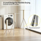 BIREN Foldable Clothes Drying Rack Tripod Clothes Rack Heavy Duty Clothing - Image 4