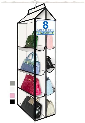 Purse Organizer for Closet, Heavy Duty Hanging Handbag Storage by Zebricolo