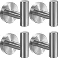 Kruodop Towel Hooks for Bathroom, 4 Packs Wall Mount Towel Holder, Stainless by Kruodop