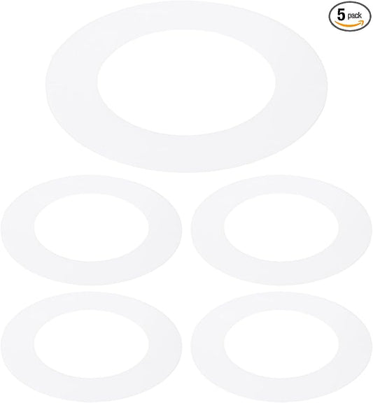 PATIKIL 2.8" ID 4.5" OD Plastic Trim Ring, Translucent Matte White by PATIKIL