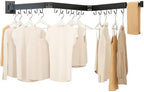 Kelisiting Foldable Clothes Drying Rack, 2 Fold Laundry Drying Rack Wall Mount by Kelisiting