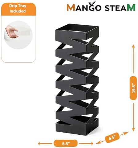 Mango Steam Metal Square Tall 20 Inch Umbrella Holder - Image 4