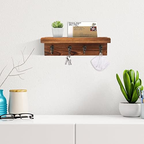 Key Holder Wall Mount, Farmhouse Wall Shelf - Image 2