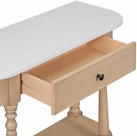 36’’ Half Moon Curved Entryway Console Table - Image 7