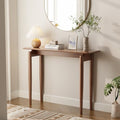 AQIMUELE Wood Console Table Walnut Entryway Table, Thin Console Table, Sofa by AQIMUELE