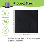 8.2x8.2FT Outdoor Storage Shed Floor Mat, Tent Carpet - Image 2