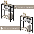 Small Side Table for Small Space, 3-Tier Narrow End Table - Image 5