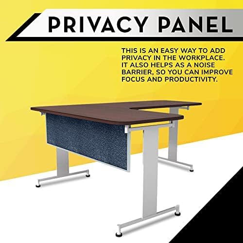 OBEX Acoustic Table Mounted Modesty Desk Privacy & Sound Absorbing Panel for Office Cubicles, 12" x 42", Graphite