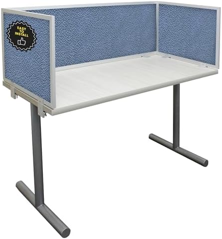 OBEX Acoustic Mounted Screen Privacy Panel Table Top Separator, Sound Blocking Desk Divider (Twilight, 24" X 72")