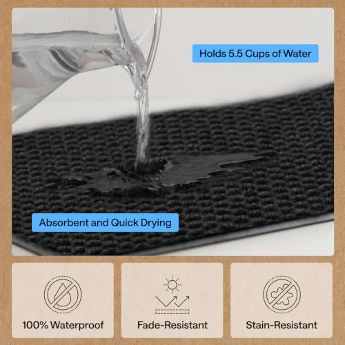 GORILLA GRIP Traffic Guard Indoor Outdoor Heavy Duty Door Mat, 59x24 Black - Image 5